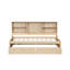 Lit de jour simple avec buffet, port, tablettes latérales Space Design, tiroirs, coloriage naturel
