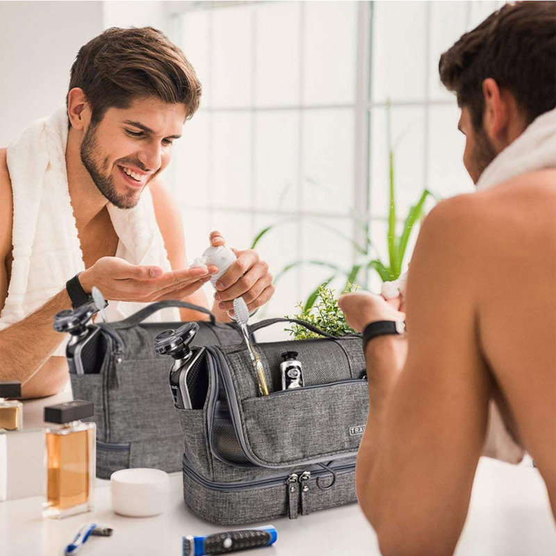 Grande trousse de rangement pour cosmétiques, Noir