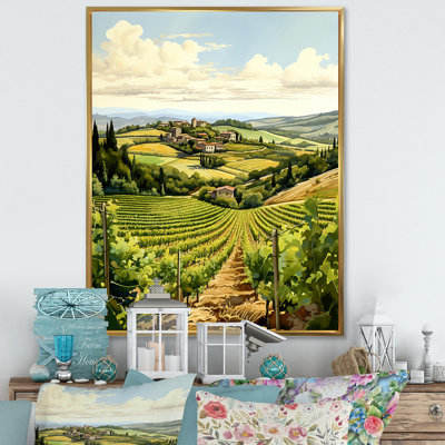 «Vineyard Scenery Beauty V», reproduction d'art sur toile