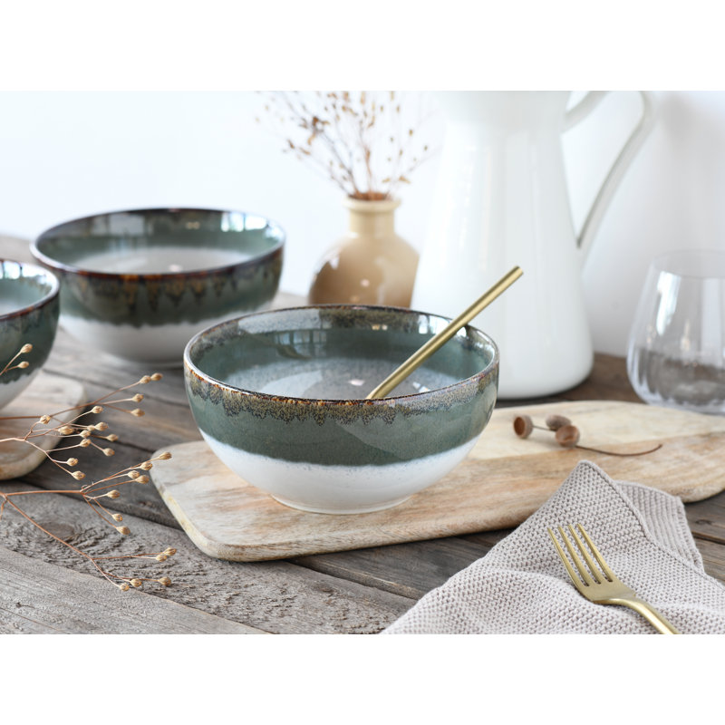 Cascade Buddha Bowl Set, Grey/Cream