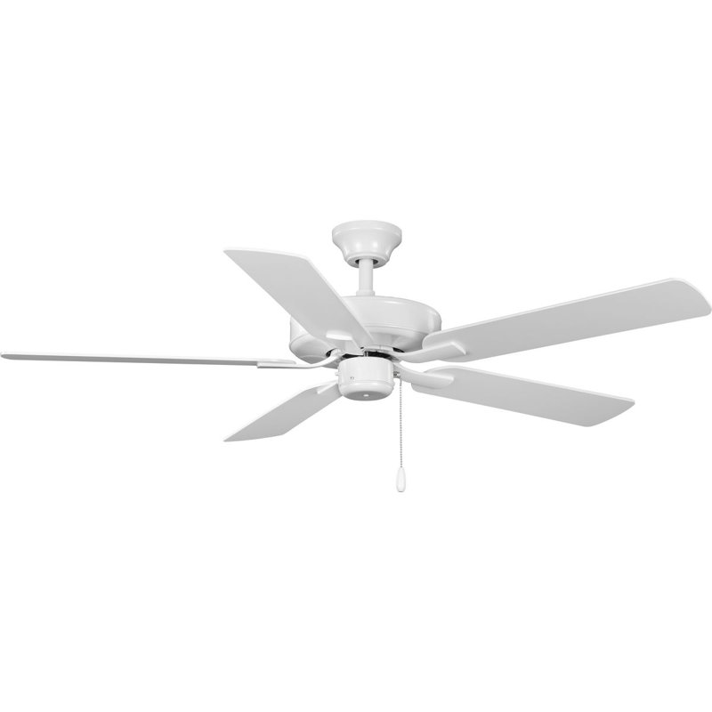 52'' White Modern Ceiling Fan with Reversible Blades