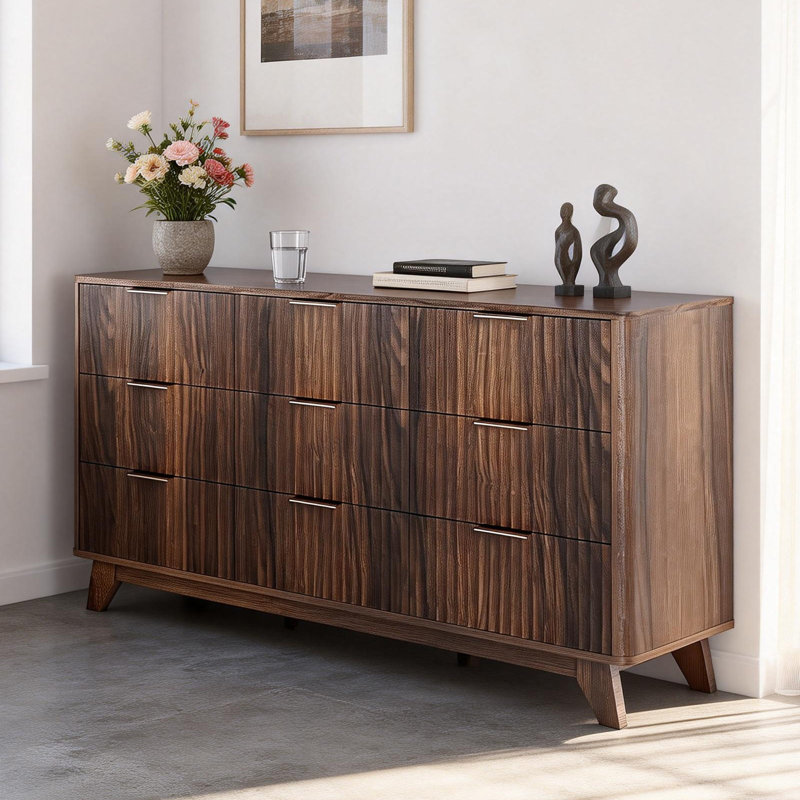 Commode à 57 tiroirs 57 po, Noyer