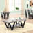 Elegant Rectangular Console Table In Antique Grey And Black Stylish For Primary Living Area