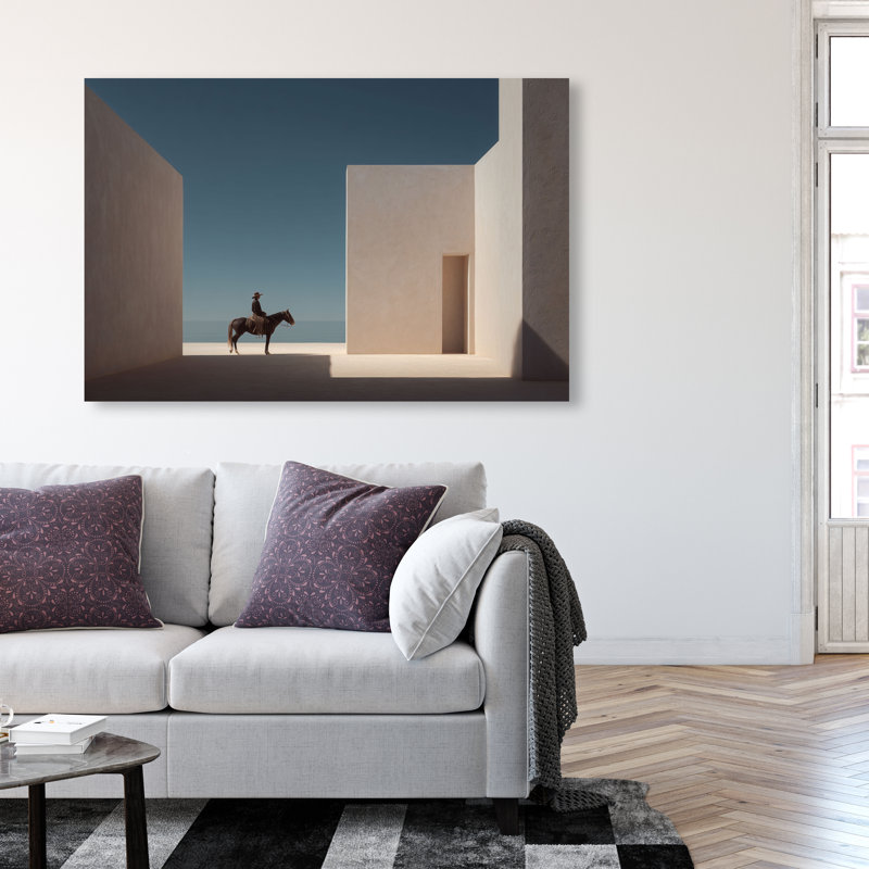 Lone Equestrian I Print by Oliver Gal, 10"H x 15"W, Gallery Wrapped