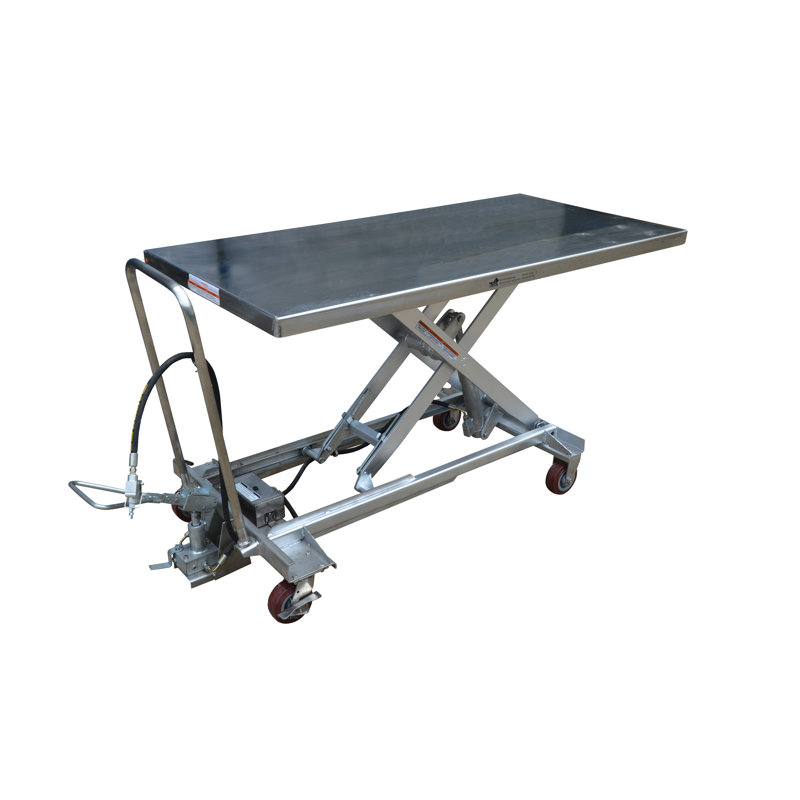 Utility Cart with Wheels, 38.5" H x 31.5" W x 78.32" D, Stainless Steel