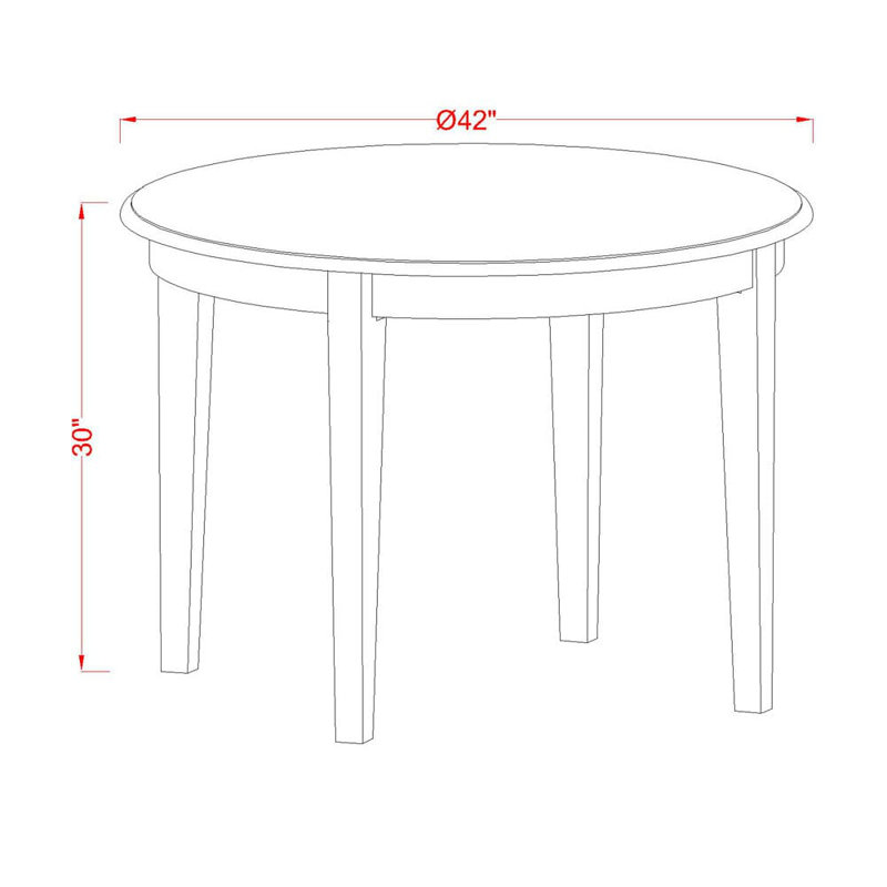 Ensemble de table de salle à manger 3 pièces comprenant une table de cuisine ronde et 2 chaises Parson rembourrées en tissu de polyester, 42 x 42 pouces, lin blanc