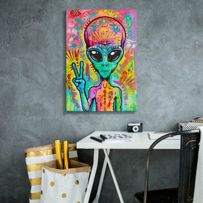 «Alien Peace Fingers» par Dean Russo, art mural sur toile