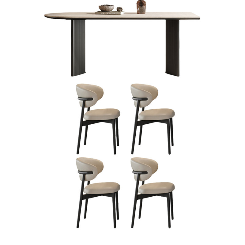 Ensemble simple et élégant de table et chaises de salle à manger, 5