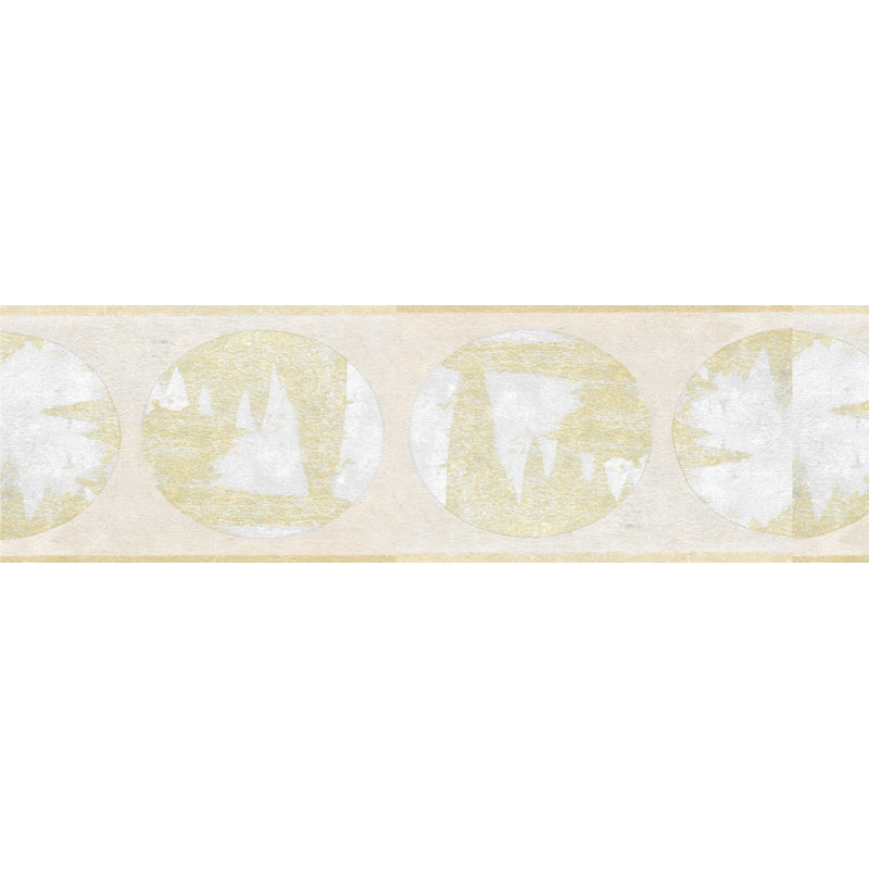 Bordure de papier peint l 15 pi x 6 po abstract perle circles Tryon