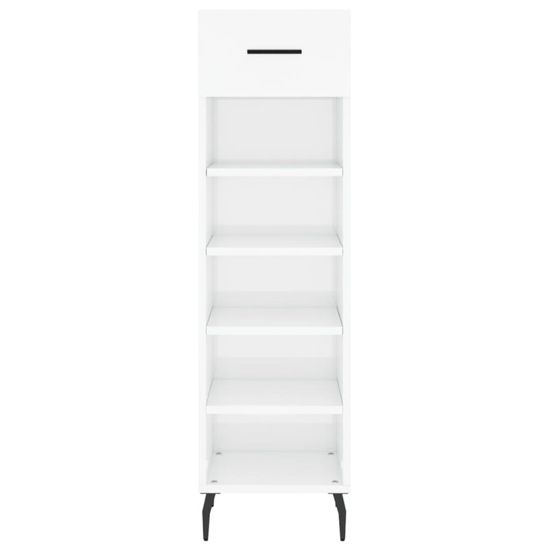 5 Pair Shoe Storage Cabinet, High Gloss White