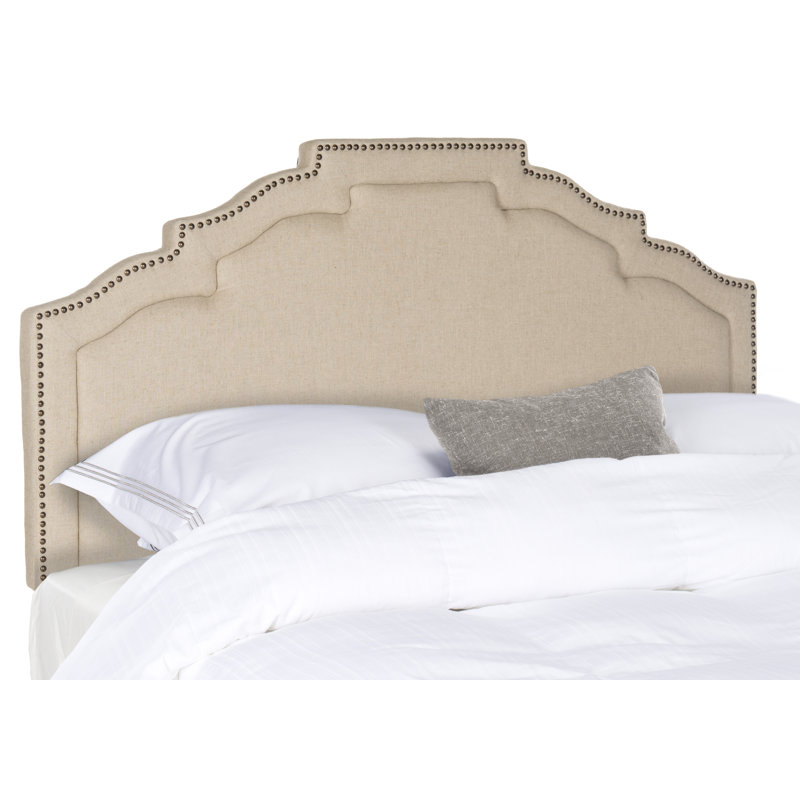 Upholstered Headboard, Queen, Linen Hemp