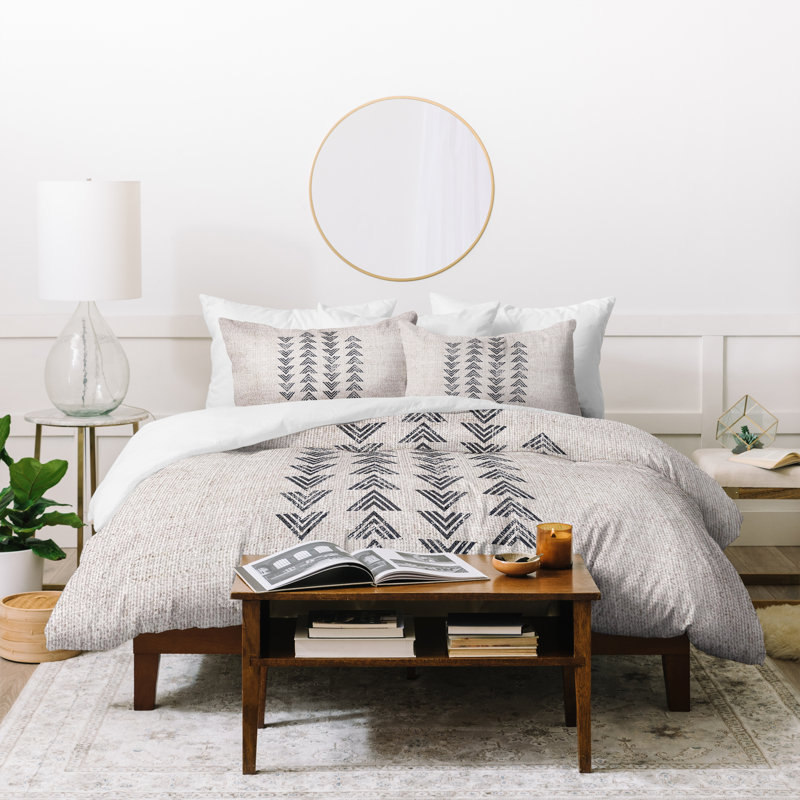 Holli Zollinger Polyester Geometric Shapes Duvet Cover, Queen Duvet Cover + 2 Shams