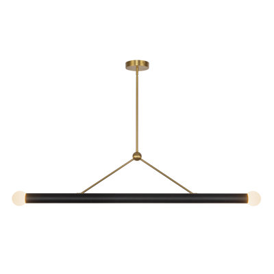 Calla 52-in Brushed Gold Dimmable LED Linear Pendant