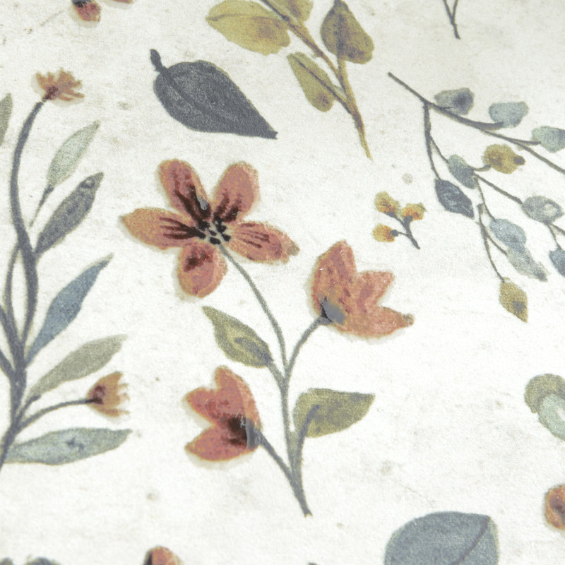Garden 10" x 10" Porcelain Floral Wall & Floor Tile, Red/Beige