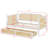 Elegant Traditional Rattan Daybed with 2 Drawers-1601485651