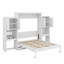 Queen-Sized Murphy Bed Featuring Built-In Desk, Vanity, And Storage Cabinets-542608439