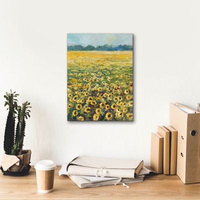  'Sunflowers' by Jadei Graphics Canvas Wall Art, 12" x 16"