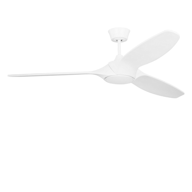 Selen Smart LED Ceiling Fan, Matte White, Matte White, 60" Wide