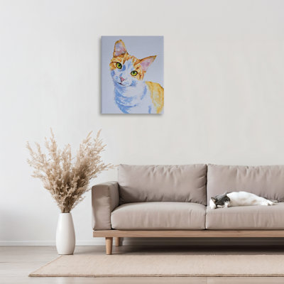 Gazing Orange Cat Portrait Canvas, design by Tatiana Roberts