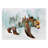 Exquisite Floral Design Non-Woven Soft Type Printed Rug Ideal for Home Decoration and Comfort-126124470