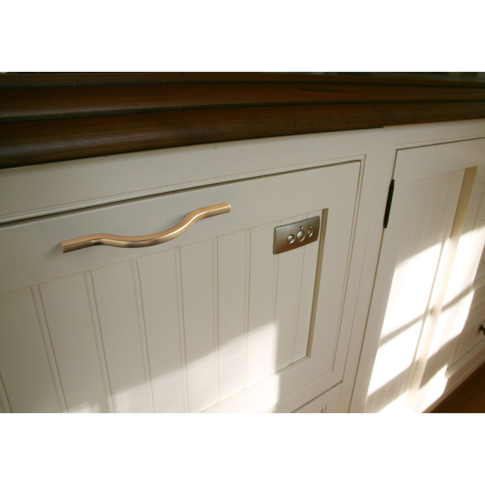 Double Pitch Modern Streamline Arch Pull (Set Of 6）, 5 1/16'', Champagne Bronze
