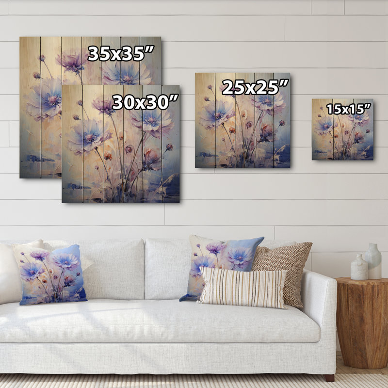 Impression romantique sur bois sur fond jaune, Jaeyon, H 35 po x l 35 po x P 0,78 po