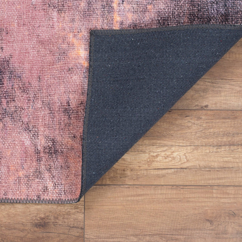 Tapis lavable en machine Premium, 4,6 x 6,2 pieds, 100% polyester, 1850 g / m² | Hauteur des poils: 0,2 po | Poly-coton écologique recyclé | Parfait pour le salon, la chambre à coucher et les endroits très passants