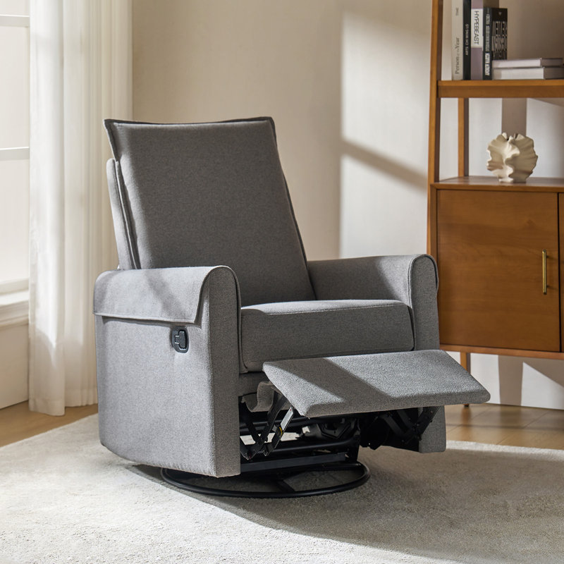 Fauteuil inclinable manuel, pivotant et berçant de 29,5 po Keech, Gris