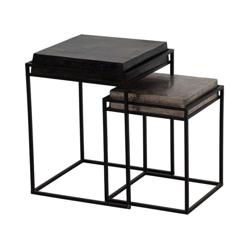 Set of Two Metal Nested Side Accent Tables