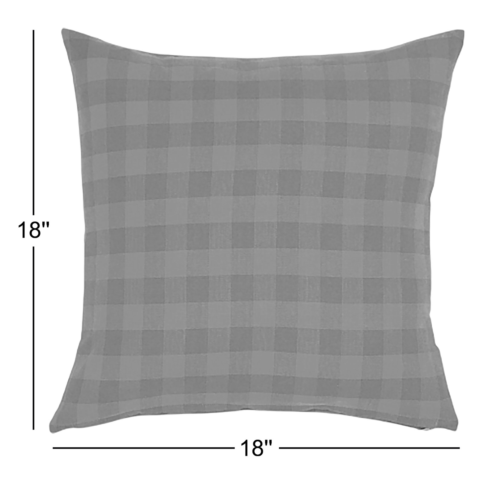 Essential Gingham Cotton Throw Pillow, Ivory/Flax