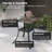 Tekeyla Square Metal Outdoor Dining Table , 27.6'' in. W 27.6'' in. D-1693203364