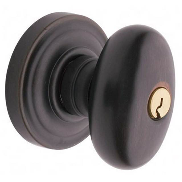 Egg Keyed Door Knob, Venetian Bronze, Keyed Alike, Yes