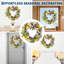 Couronne de printemps 24 po, couronne de porte tulipe lavande avec 2 bouquets décor maison de campagne-1603246291