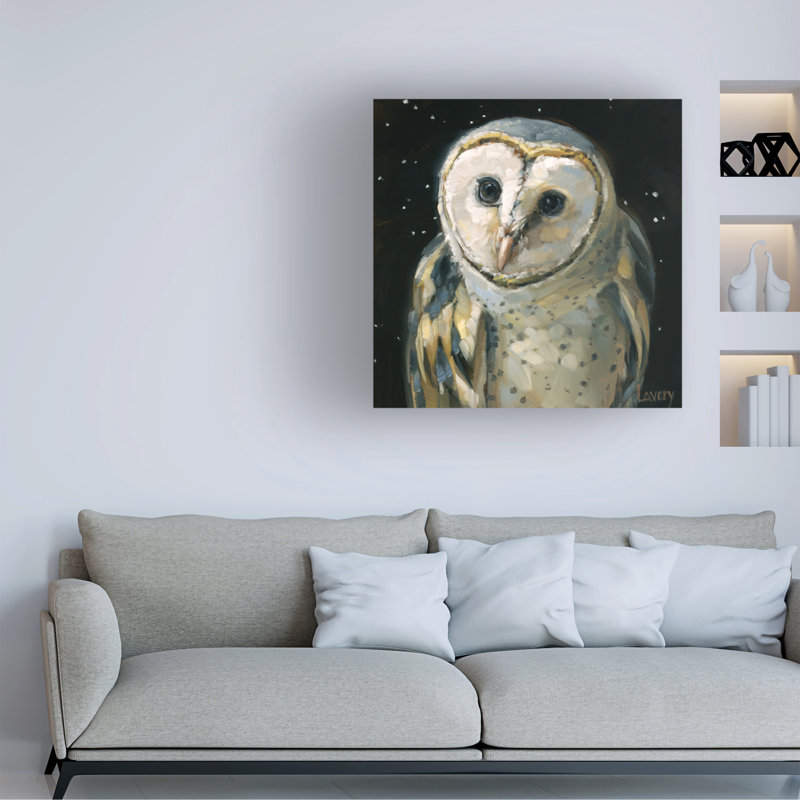 «Andrea Lavery Night Owl», art sur toile, H 14 po x l 14 po