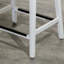 Tabouret de comptoir 24 po, siège en cuir blanc-46225142-46225141
