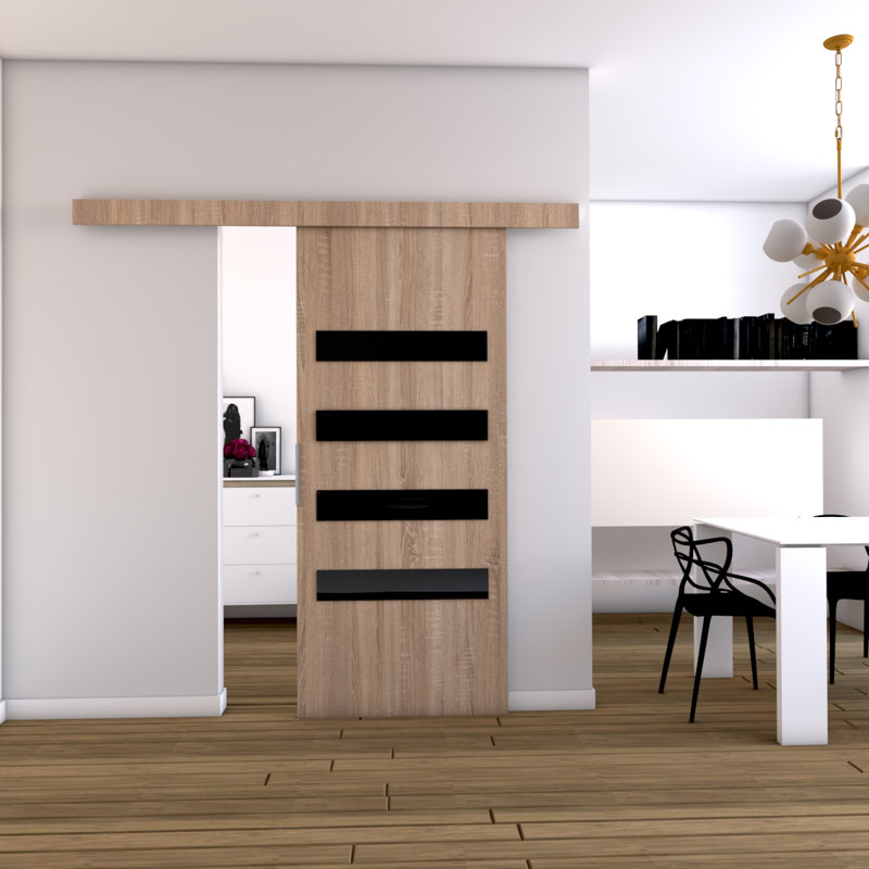 Cassius Veneers Sliding Doors, Sonoma Oak, 205cm H x 86cm W x 1.6cm D
