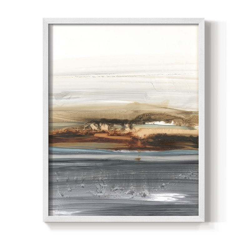 Sienna Dunes II, reproduction encadrée - bois massif, H 15 po x l 12 po, Blanc