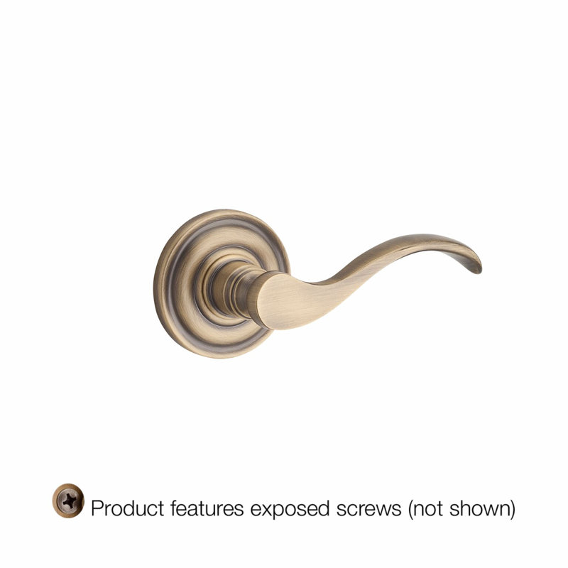 Curve Single Dummy Door Lever with Traditional Round Rose, Venetian Bronze, Right