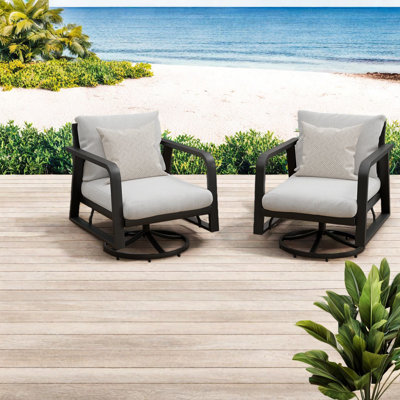 Swivel Patio Lounge Chairs Aluminum Modern Rocking Set For Patio
