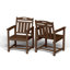 Ensemble de salle à manger rectangulaire 4 pièces pour 4 personnes avec trou pour parasol 4 personnes-1351019250
