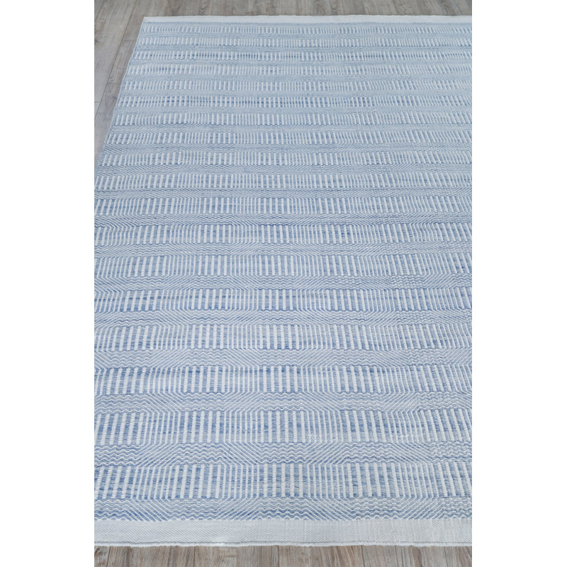Naples Geometric Area Rug in Light Blue, Rectangle 2' x 3'
