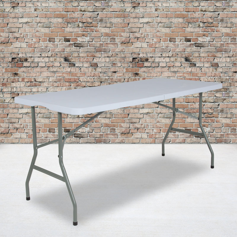 Granite White 32" Portable Folding Patio Table