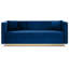 Velours bleu avec une silhouette épurée pour le salon - 2 pièces, canal vertical en velours, maison
