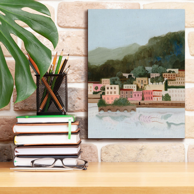  «Mountains By The Sea 1» par Grace Popp, art mural sur toile, 12 po x 16 po