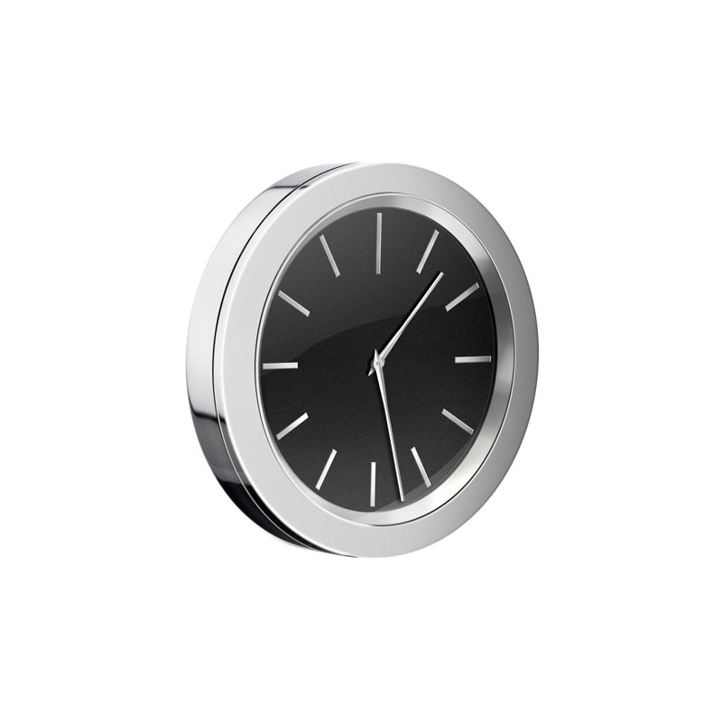 Mini horloge autocollante - cadran noir, Noir