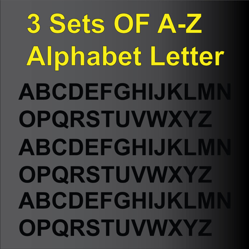 3 Sets Alphabet Letter Decals - Custom Vinyl Stickers for Window, Door, Wall, Car, and Mailbox - Durable & Versatile Lettering - Easy to Apply & Remove - Perfect for Signs, DIY Projects & Home Décor