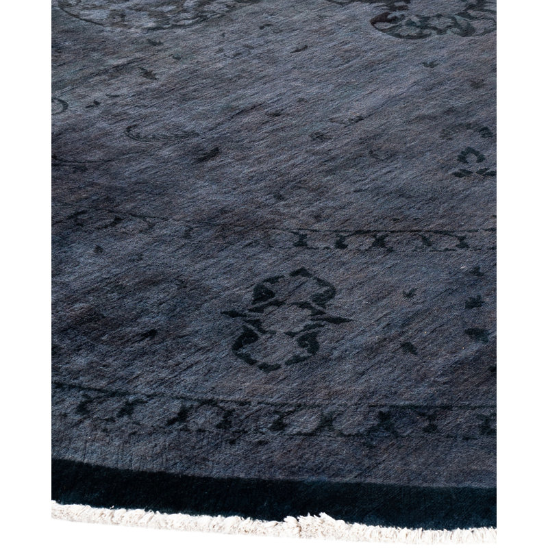 Overdyed One-of-a-Kind 12' 1" X 12' 2" Hand Knotted Area Rug