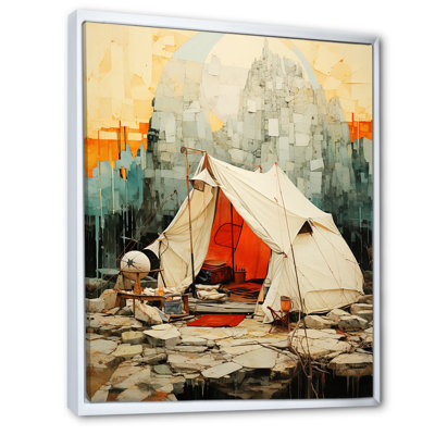 " Minimalism Camping Travel Collage "