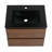 24" Wall-Mounted Bathroom Vanity With Black Ceramic Sink, 2-Soft Close Drawers, KD-Package-228177466-228177467-228177470