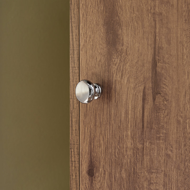 Munford Freestanding 20cm W Linen Cabinet, Dark Wooden Effect